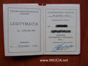 Legitymacja Medal Zwycięstwa i Wolności 1945